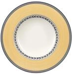 Villeroy & Boch Suppenteller "Suppenteller Audun Fleur &oslash; 24,2 cm wei&szlig;-grau-gelb"