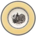 Villeroy & Boch Suppenteller "Suppenteller Audun Chasse &oslash; 24,2 cm wei&szlig;-grau-gelb"
