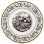 Villeroy & Boch Speiseteller "Speiseteller Audun Ferme &oslash; 27,1 cm wei&szlig;-grau-gelb"
