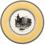 Villeroy & Boch Speiseteller "Speiseteller Audun Chasse &oslash; 27,1 cm wei&szlig;-grau-gelb"