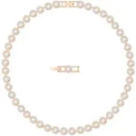 Collier SWAROVSKI "Una Angelic", rosa (ros&eacute;goldfarben), Halsketten, Damen, Metall,