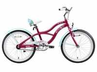 Jugendfahrrad BIKESTAR Fahrräder Gr. 29 cm, 20 Zoll (50,80 cm), lila Kinder Alle