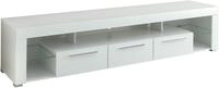 TV-Schrank STOLKOM "Goal", wei&szlig; (wei&szlig; dekor), B:200cm H:44cm T:44cm,...