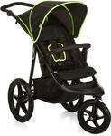 Hauck Dreirad-Kinderwagen "Runner black/neon yellow" mit schwenk- und feststellbarem