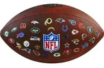 Football WILSON "NFL THROWBACK FB 32 TEAM LOGO", braun, B&auml;lle, Synthetik, f&uuml;r