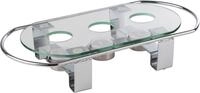 APS St&ouml;vchen Metall/Glas, 3-flammig