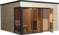 weka Saunahaus "Cubilis" Set, 7,5 kW Bio-Ofen mit digitaler Steuerung
