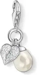 Charm-Einh&auml;nger THOMAS SABO "Fl&uuml;gel mit Perle", silberfarben, Charms, Damen,