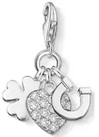 Charm-Einh&auml;nger THOMAS SABO "Gl&uuml;ck", bunt (silberfarben, wei&szlig;, wei&szlig;), Charms,