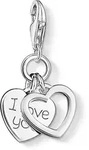 Charm-Einh&auml;nger THOMAS SABO "Herzen I LOVE YOU", silber (silberfarben), Charms,