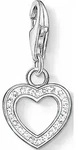 Charm-Einh&auml;nger THOMAS SABO "Herz", silber (silberfarben, wei&szlig;, wei&szlig;),...