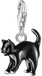 Charm-Einh&auml;nger THOMAS SABO "Schwarze Katze", silber (silberfarben, schwarz),