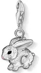 Charm-Einh&auml;nger THOMAS SABO "Hase", rosa (silberfarben, schwarz, rosa), Charms,
