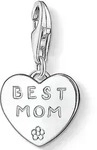 Charm-Einh&auml;nger THOMAS SABO "BEST MOM", silber (silberfarben), Charms, Damen, Silber