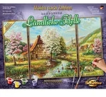 Malen nach Zahlen SCHIPPER "Meisterklasse Triptychon - L&auml;ndliche Idylle", bunt,