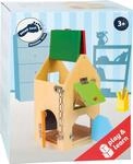 Motorikw&uuml;rfel SMALL FOOT "Schlosshaus", braun (bunt), Motorikspielzeug, BabyB:24cm