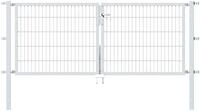 Alberts Zaundoppelt&uuml;r "Flexo" 250 cm Breite, in versch. H&ouml;hen