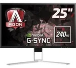 AOC Gaming-Monitor "AG251FG", Energieeffizienz: G (A-G), schwarz (schwarz, rot),
