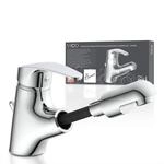 Eisl Badarmatur "VICO" mit Zugstange, Wasserhahn mit Ablaufgarnitur, Mischbatterie,
