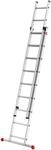 Hailo Anlegeleiter "S80 ProfiStep duo" Aluminium-Schiebeleiter 2-teilig 2x9 Sprossen
