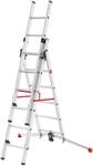 Hailo Vielzweckleiter "S100 ProfiLOT" Aluminium Kombileiter 3-teilig 2x6 + 1x5