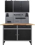 ONDIS24 Werkstatt-Set 120 cm, mit Lochwandsystem inkl. Haken