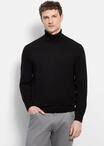 Rollkragenpullover OLYMP "OLYMP Casual Strick, Rollkragen", Herren, Gr. S, schwarz,
