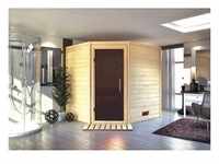 KARIBU Sauna "Mia (Fronteinstieg)" Saunen inklusive Ofenschutzgitter und Tür...