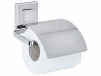 Toilettenpapierhalter WENKO "Vacuum-Loc Quadro" silberfarben (silberfarben,