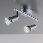 B.K.LICHT LED Deckenleuchte, grau (titansilberfarben), 2, H: 9,5cm, Leuchten, LED
