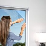 Windhager Fliegengitter-Gewebe "Plus f&uuml;r Fenster, Klettband Insektenschutz ohne