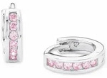 Paar Creolen PRINZESSIN LILLIFEE "2016524", rosa (silber, 925, rosa, rosa), Ohrringe,