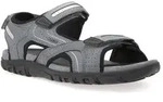 Sandale GEOX "UOMO SANDAL STRADA", Herren, Gr. 40, grau (stone, hellgrau),