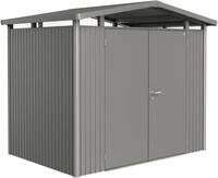 Biohort Ger&auml;tehaus "PANORAMA Gr. P2 quarzgrau-metallic mit Doppelt&uuml;r" aus Metall