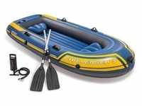 Schlauchboot INTEX "Challenger 3" Kleinboote gelb (gelb, blau) Wasserspielzeug