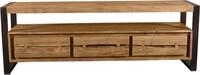 SIT Lowboard "NATURAL EDGE aus Akazie mit Baumkante & Metallgestell" Markante