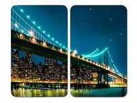 Herd-Abdeckplatte WENKO "Brooklyn Bridge" Herdabdeckplatten Gr. B/L: 30 cm x 52...