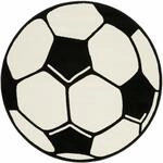HANSE Home Kinderteppich "Fu&szlig;ball" rund 10 mm H&ouml;he Kinder-Teppich, Rutschfest,