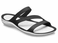Badepantolette CROCS "Swiftwater Sandal" Gr. 41, schwarz (schwarz weiß) Damen Schuhe