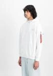 Hoodie ALPHA INDUSTRIES "Backprint Hoodie", Herren, Gr. S, wei&szlig;, Obermaterial: 80%