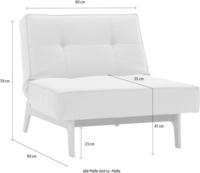INNOVATION LIVING &trade; Sessel "Splitback Designsessel, 3-fach verstellbarer