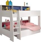 Parisot Etagenbett "Tam Tam, Stockbett, farbig hinterlegte Regale, mit Bettkasten"