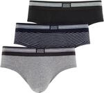 Slip JOCKEY "Cotton Stretch", Herren, Gr. S, schwarz (schwarz stripe), Single Jersey,