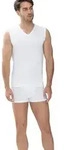 Tanktop MEY "Dry Cotton", Herren, Gr. 5, wei&szlig; (1x wei&szlig;), Single Jersey,