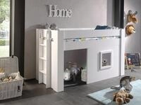 Vipack Hochbett "Noah, ein tolles Budenbett mit hoher Standfestigkeit, wei&szlig;