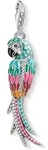 Charm-Einh&auml;nger THOMAS SABO "Papagei, Y0002-691-7", schwarz (silberfarben,...