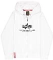 Hoodie ALPHA INDUSTRIES "Basic Zip Hoodie BL", Herren, Gr. S, wei&szlig;, Obermaterial: