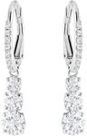 Paar Ohrh&auml;nger SWAROVSKI "Stilla Round Attract Trilogy Round", silber (silberfarben,