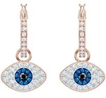 Paar Creolen SWAROVSKI "Symbolica B&ouml;ser Blick magisches Auge", rosa