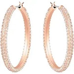 Paar Creolen SWAROVSKI "Dextera Round", rosa (ros&eacute;goldfarben, silberfarben,